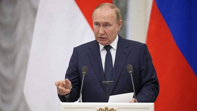 
 Presiden Rusia Vladimir Putin.(AP/Alexander Zemlianichenko/CNN Indonesia/Bogordaily.net)