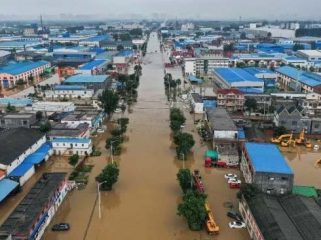 Ilustrasi banjir China. (AFP/Suara.com/Bogordaily.net)
