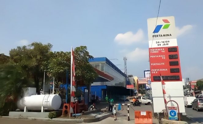
 SPBU di Jalan Warung Jambu, Kota Bogor. (okta/Bogordaily.net)