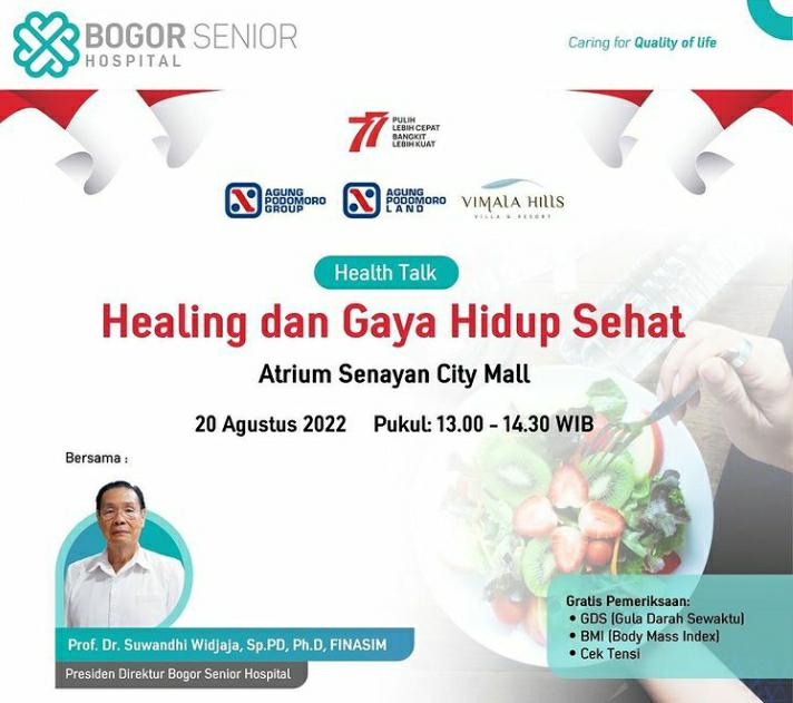 Catat! Bogor Senior Hospital dan Vimalla Hils Akan Gelar Seminar Health Talk