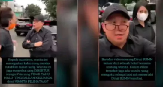 Heboh, Video Pria Mirip Direktur Taspen Dilabrak Istri Gandeng Selingkuhan Viral