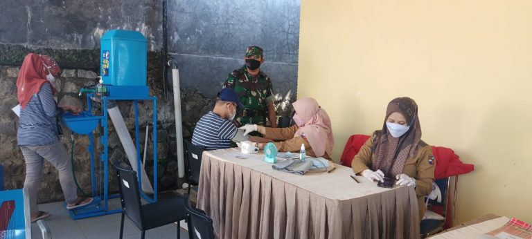 Peltu Tamjid Monitoring Pelaksanaan Vaksinasi Booster di Wilayah Binaan