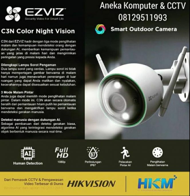 
 C3N dari EZVIZ tersedia di Aneka Komputer & CCTV Bogor.(Istimewa/Bogordaily.net)