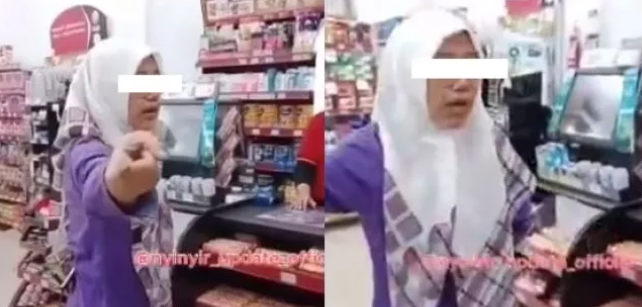 
 Viral, Maling di Minimarket, Emak-emak Ini Malah Ngajak Berantem