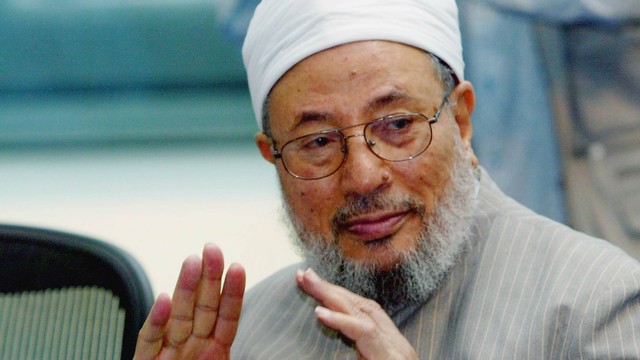 
 Syeikh Yusuf Al Qaradhawi. (Graeme Robertson/Getty Images/Kumparan.com/Bogordaily.net)