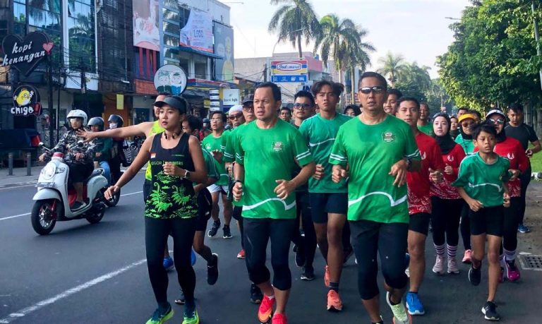 Antusias! Dandim 0606 Kota Bogor Lari Bareng di Run with Milo Activ Community Bogor