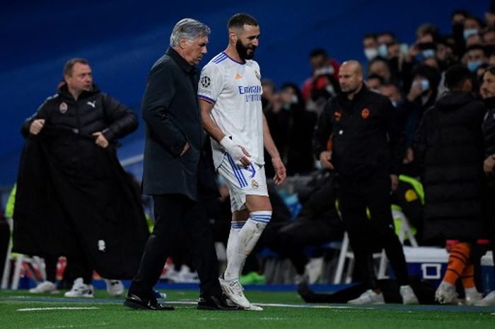 Karim Benzema Dipastikan Absen Dua Pekan, Ancelotti Tidak Putus Harapan