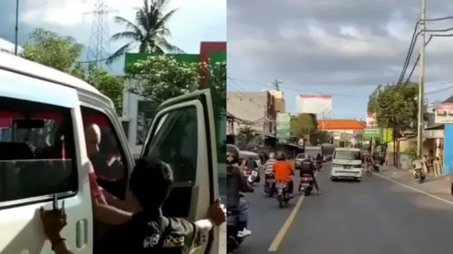 Viral, Bule Jerman Vs Warga Bali Jadi Amukan Pemotor di Jalan