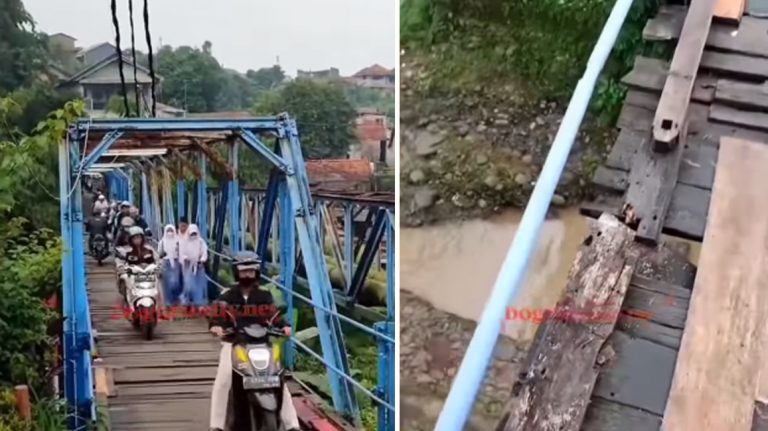 Jembatan Ledeng Direnovasi, Petugas Tutup Sementara Akses Warga Selama 14 Hari