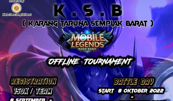 Katar Semplak Barat Gelar Turnamen Mobile Legend Secara Offline