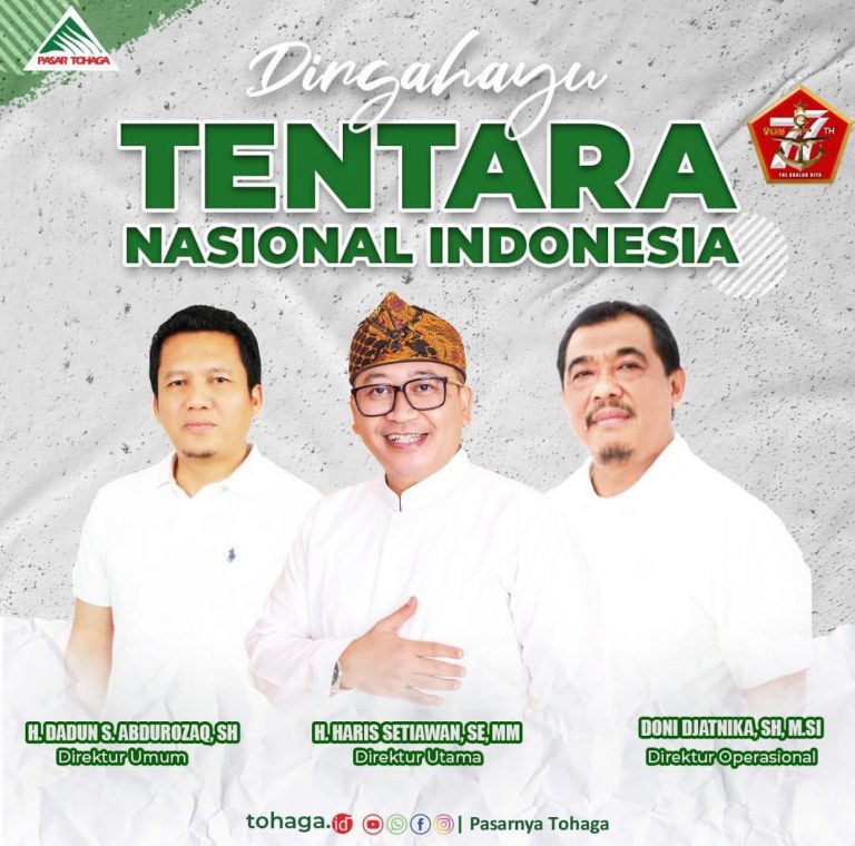 HUT ke-77 TNI, Ini Ucapan dari Jajaran Pasar Tohaga Kabupaten Bogor