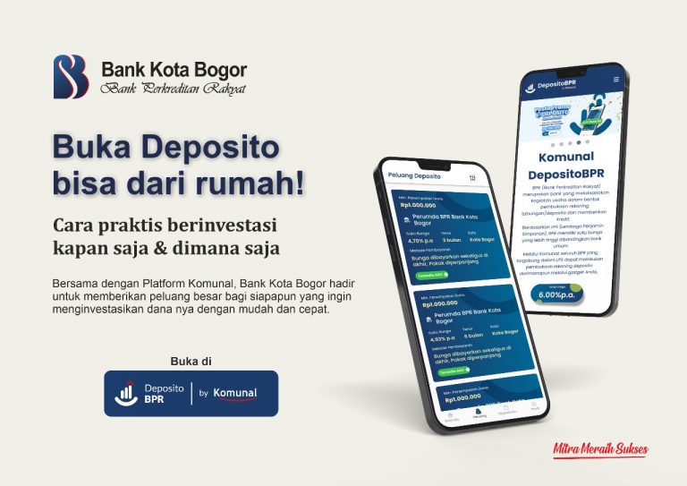 Bank Kota Bogor Dorong Jangkauan Nasabah, E-Deposito by Komunal Resmi Diterbitkan