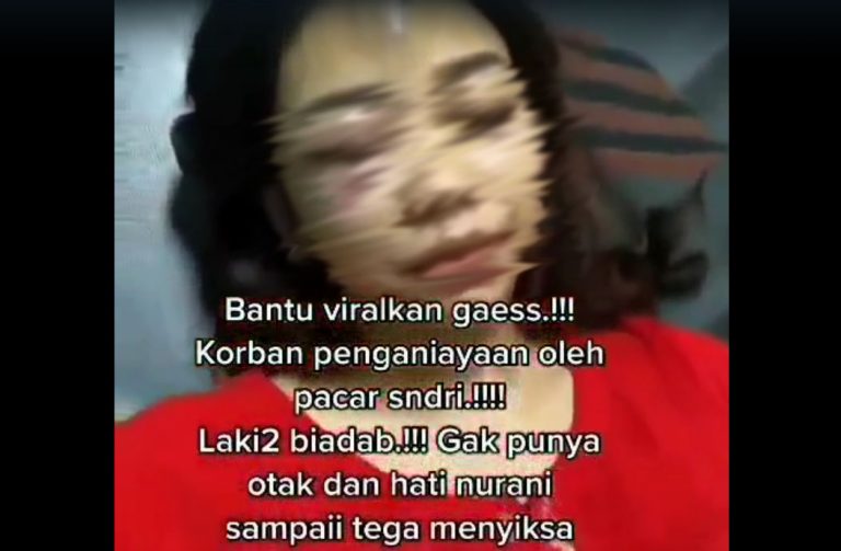 Tragis! Wanita Dipukuli Pacarnya hingga Babak Belur Viral