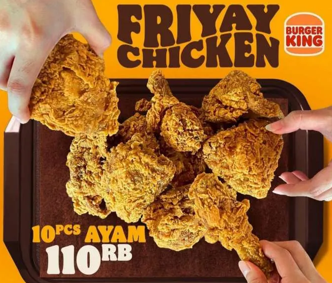 Promo 11.11 Burger King, 10 Ayam cuma Rp 110.000