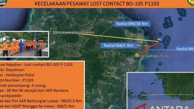 Helikopter Polri Hilang Kontak di Bangka Belitung, Berikut Kronologinya