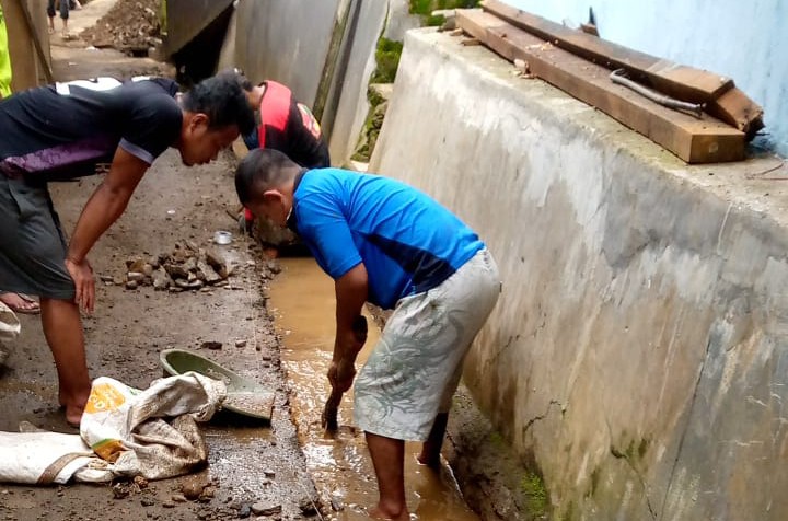 Pasca Banjir, Drainase di Kampung Cincau Diperbaiki
