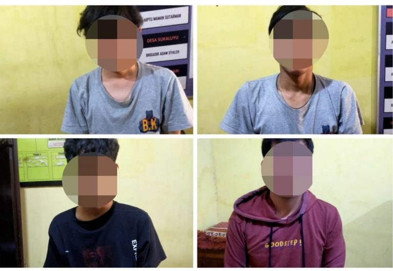 Terbukti Bawa Celurit, Empat Remaja Berhasil Diamankan di Tamansari