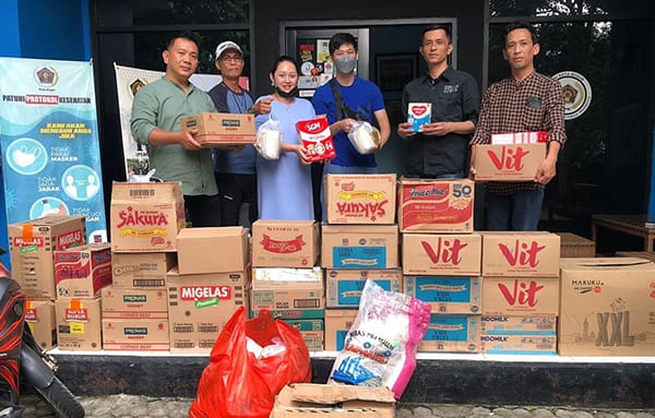PEKA PWI Kota Bogor Terima Bantuan dari Warga untuk Korban Gempa Cianjur