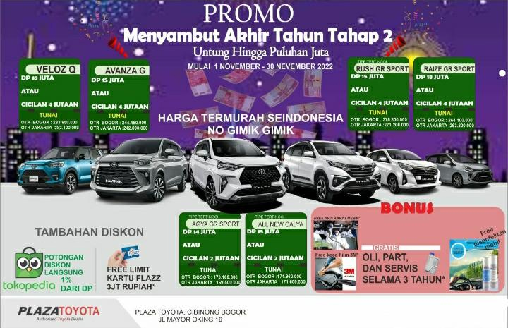 Plaza Toyota Citeureup Promo November & Sambut Akhir Tahun Tahap 2, Cus!