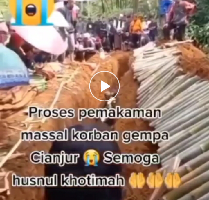 Menyayat Hati, Video Penguburan Massal Korban Gempa Cinjur Viral