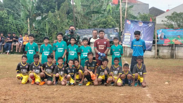 Wadahi Bakat Anak-Anak, Wilayah Babinsa Kelurahan Mekarwangi Gelar Kompetisi Bola