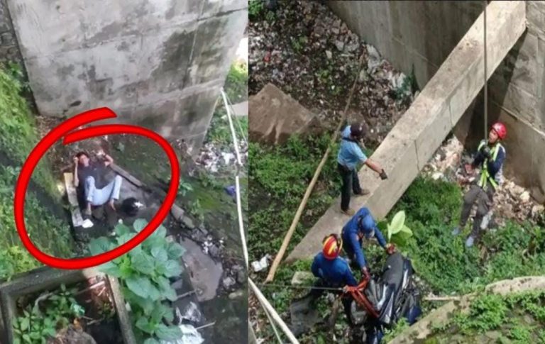 Ngeri, Pemotor Jatuh di Jembatan Suhat Malang Setinggi 12 Meter