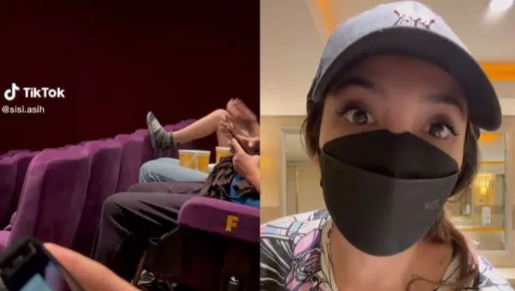 Tak Sopan, Wanita Tegur Keras Bule yang Naikkan Kaki di Kursi Bioskop 