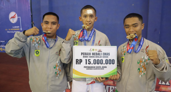 Cabor Tarung Derajat Kabupaten Bogor Raih Dua Medali Emas