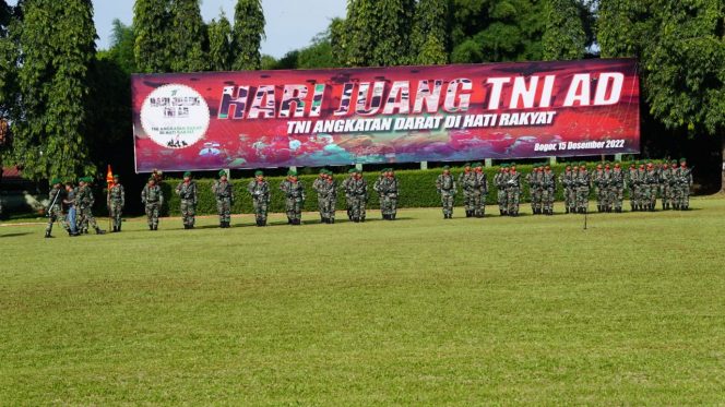 Kodim 0606/Kota Bogor memperingati Hari Juang TNI AD Tahun 2022, pada Kamis, 15 Desember 2022. (Istimewa/Bogordaily.net)