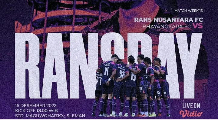 Link Streaming RANS Nusantara vs Bhayangkara FC, Tinggal Klik Langsung Nonton