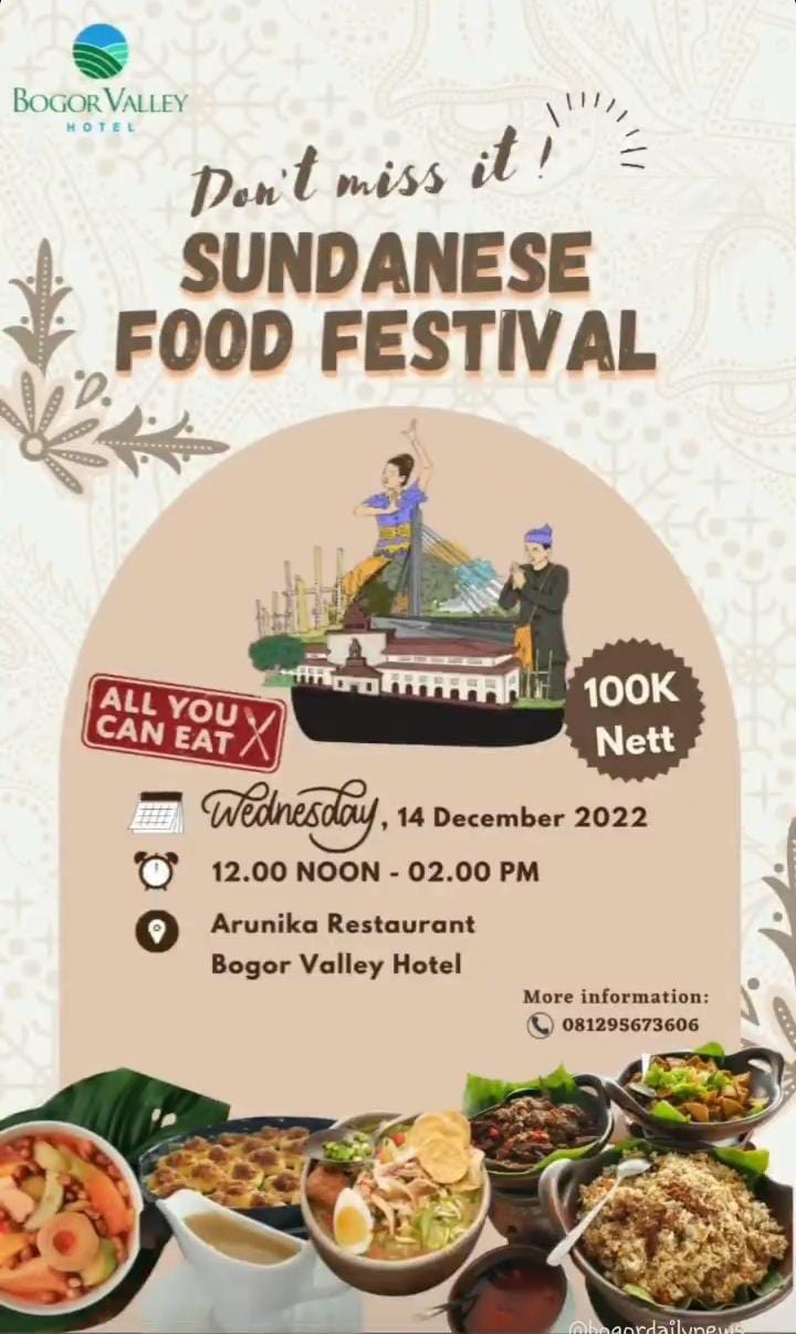 Sambut Tahun Baru, Bogor Valley Hotel Hadirkan Sundanese Food Festival