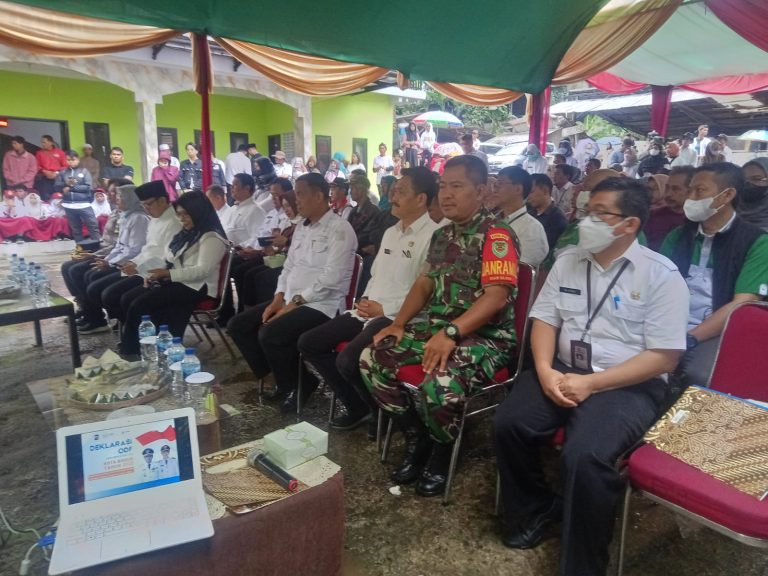 Babinsa Kelurahan Pabaton Hadiri Deklarasi ODF di Rancamaya Bogor