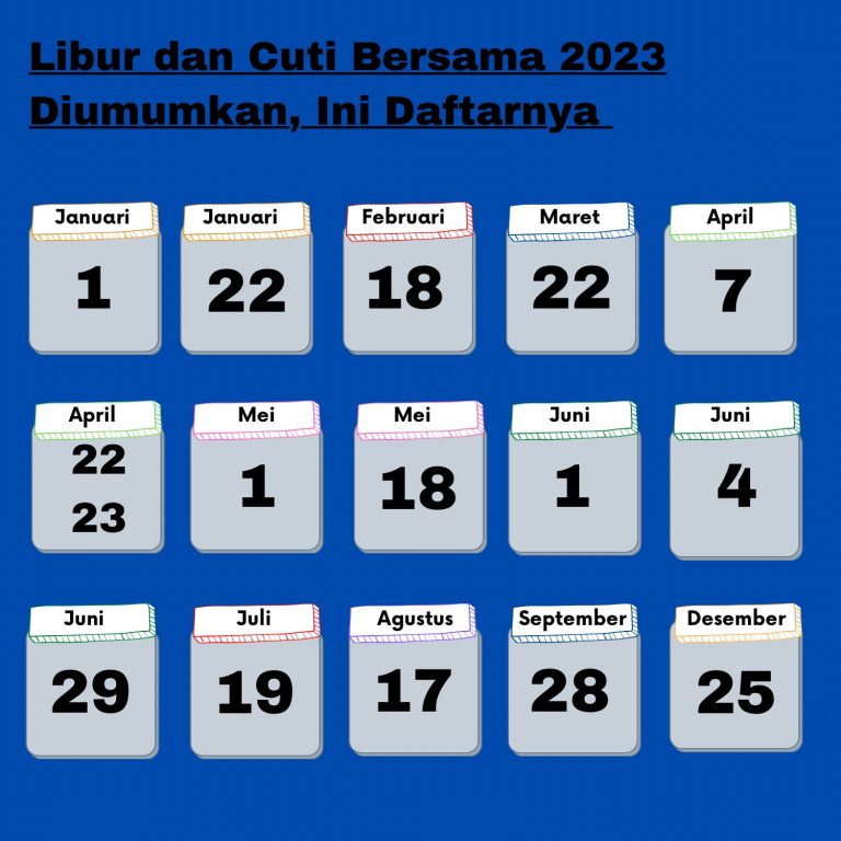 Ini Daftar Hari Libur Nasional dan Cuti Bersama Tahun 2023