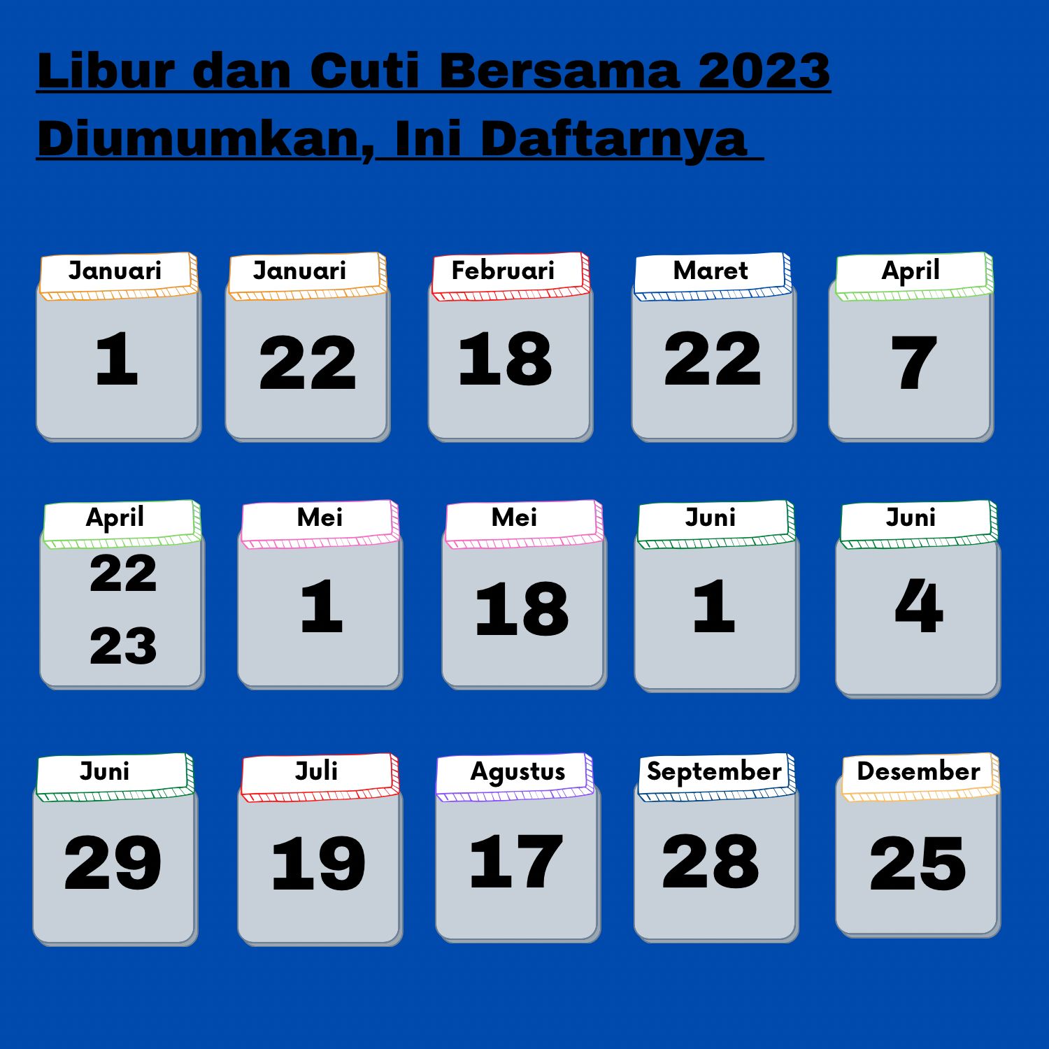 Ini Daftar Hari Libur Nasional Dan Cuti Bersama Tahun 2023