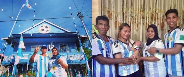 Fans Berat, Pria di Sulbar Bangun Rumah Serba Argentina hingga Beri Nama Cucunya Messi