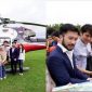 Pakai Helikopter, Lesti Kejora & Rizky Billar Temui Korban Gempa Cianjur