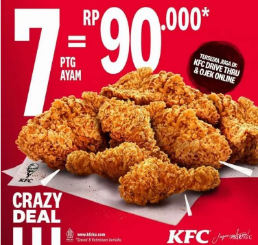 Promo KFC Kamis 19 Januari 2023, Ada Paket Crazy Deal dan Burger Double Patty