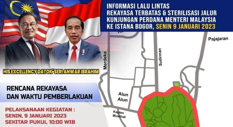 Info Lalu Lintas: Ada Kunjungan Kenegaraan di Istana Bogor, Hindari Ruas Jalan Ini