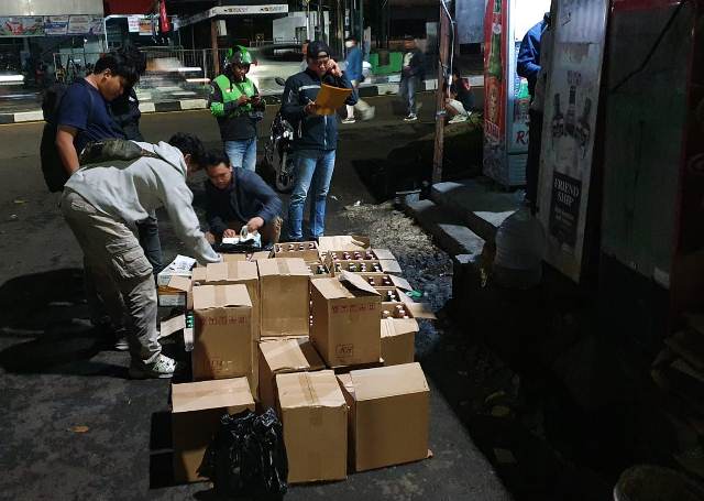 Tim Kujang Polresta Bogor Kota, Amankan Ratusan Botol Miras