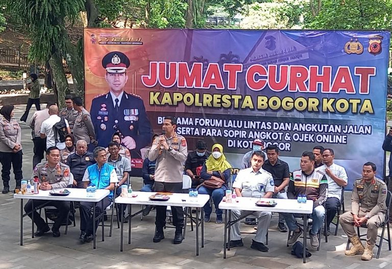 Jumat Curhat Bareng Polresta Bogor Kota, Driver Ojol Cerita Ancaman Gangster