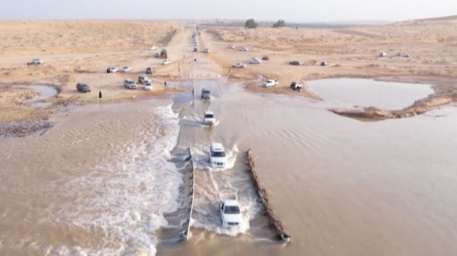 Fenomena Alam Kembali Terjadi, Muncul Danau dan Sungai di Arab Saudi