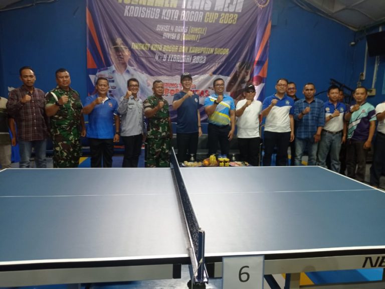 Ratusan Peserta Ikuti Turnamen Tenis Meja Kadishub Kota Bogor Cup 2023
