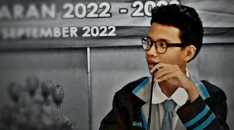 Ketua OSIS SMKN 2 Bogor Azhar Putra Dedytama atau Kang Azhar menyoroti kasus pelajar SMK tewas dibacok.