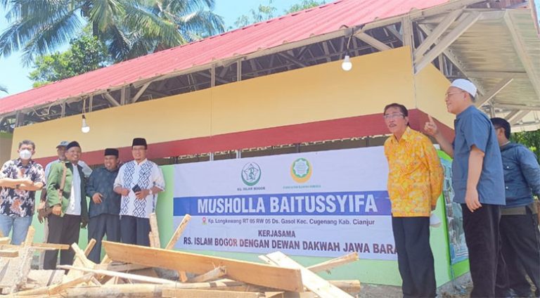 Peduli Cianjur,  RS Islam Bogor Bangun 16 Mushala dan Huntara di Lokasi Gempa Cianjur