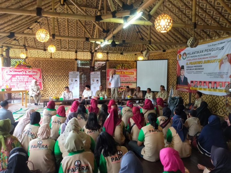 Resmi Terbentuk, DPC PAPERA Kota Bogor Deklarasi Dukung Prabowo Maju di Pilpres 2024