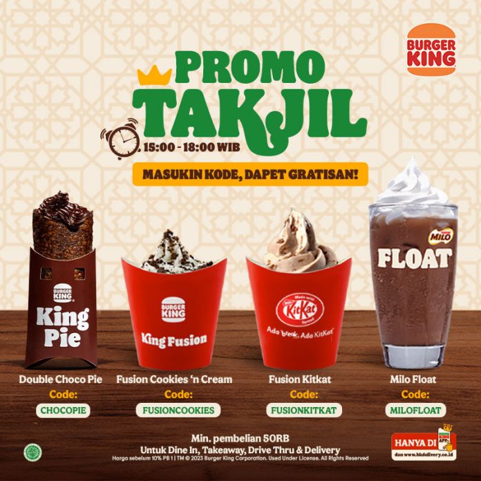 Kode Promo Takjil Burger King