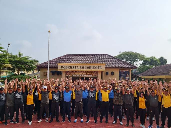 Sinergitas TNI Polri, Polresta Bogor Kota Olahraga Bersama