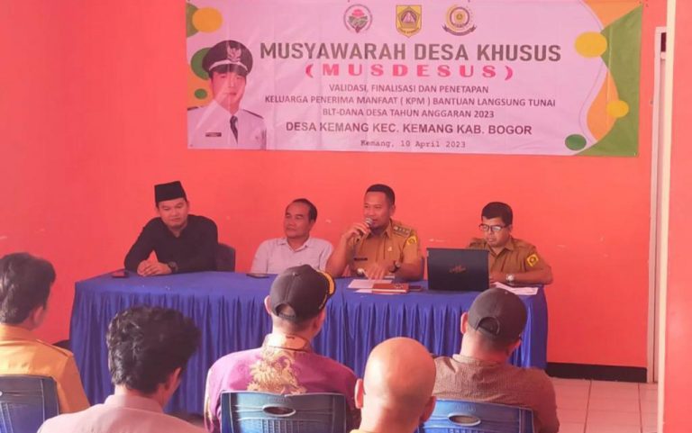 Kecamatan Kemang Adakan Musdesus, Tetapkan Alokasi Penyaluran BLT DD