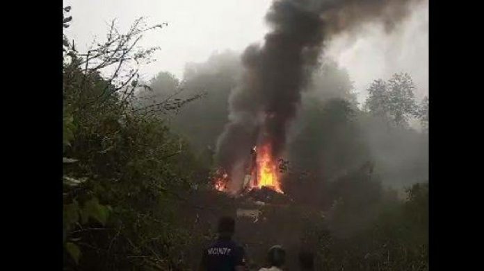 Pesawat jatuh di Ciwidey Bandung