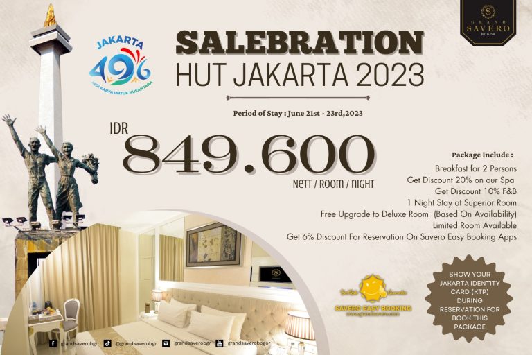 Grand Savero Hotel Bogor Promo Menginap, Spesial HUT DKI Jakarta ke-496